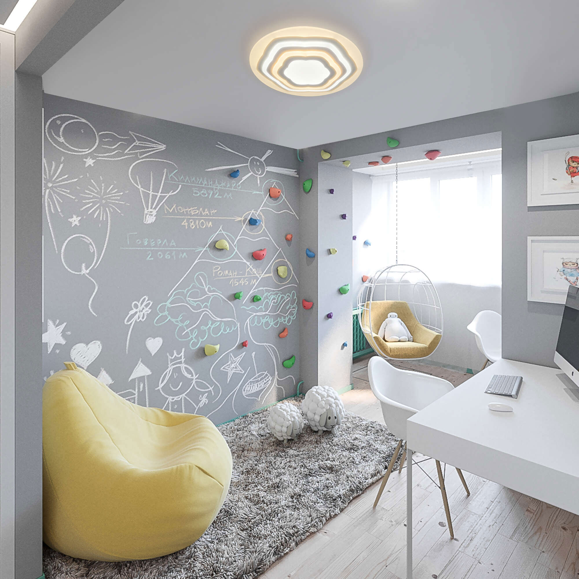 современный дизайн маленькой детской комнаты